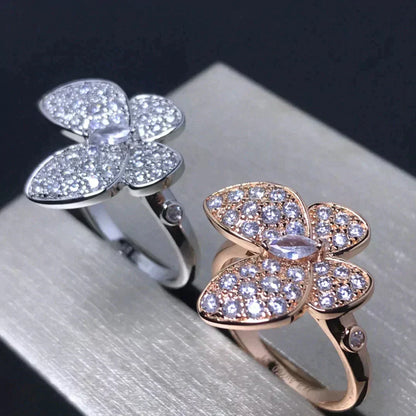 {"[Resenly Jewelry]BUTTERFLY PINK GOLD DIAMOND RING"}