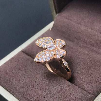 {"[Resenly Jewelry]BUTTERFLY PINK GOLD DIAMOND RING"}
