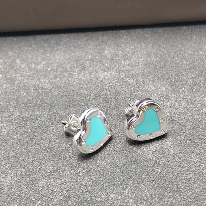 [Resenly Jewelry]ハートスタッドシルバーピアス