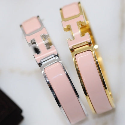 [Resenly Jewelry]Hブレスレット 12MM ピンク