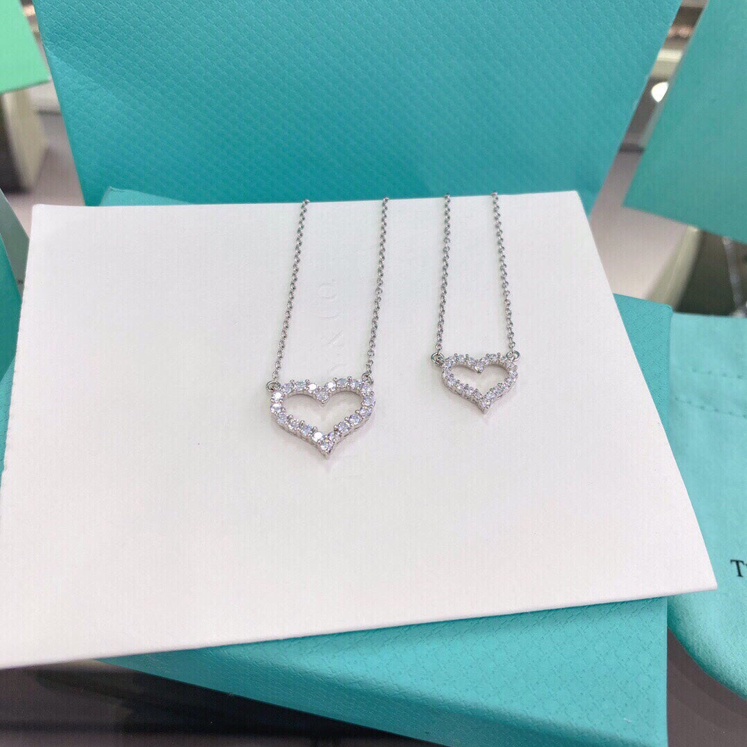 [Resenly Jewelry]HEART-SHAPED DIAMOND NECKLACE