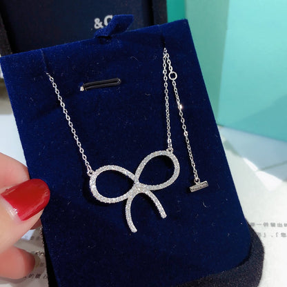 [Resenly Jewelry] クローセット ロジウムメッキ リボンネックレス