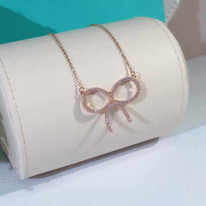 [Resenly Jewelry] クローセット ロジウムメッキ リボンネックレス