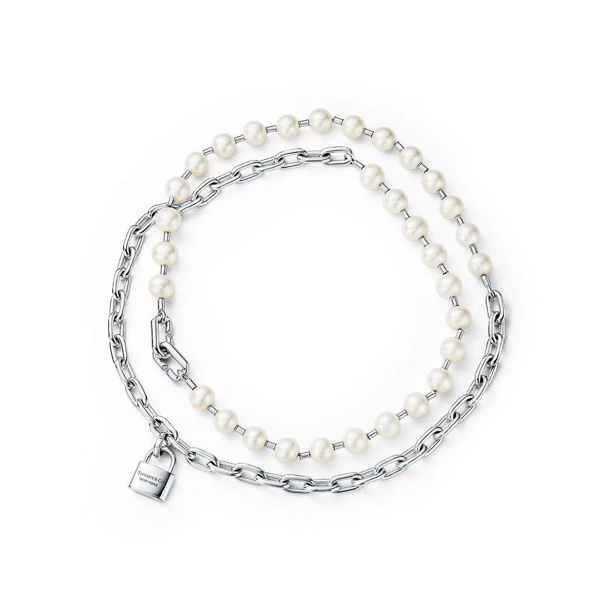 [Resenly Jewelry]ハードウェア パール ラップ ネックレス