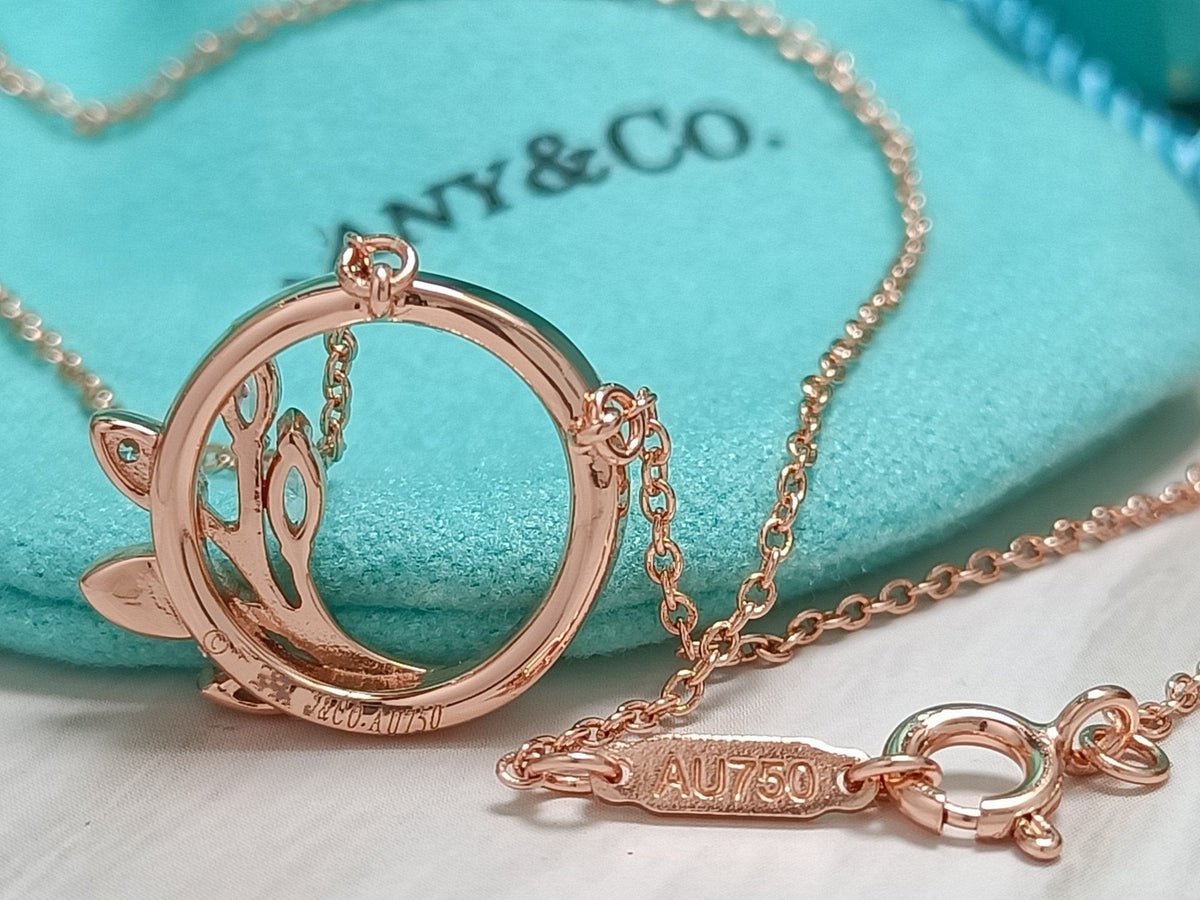 [Resenly Jewelry] ダイヤモンド ヴァイン サークル ペンダント プラチナ ネックレス