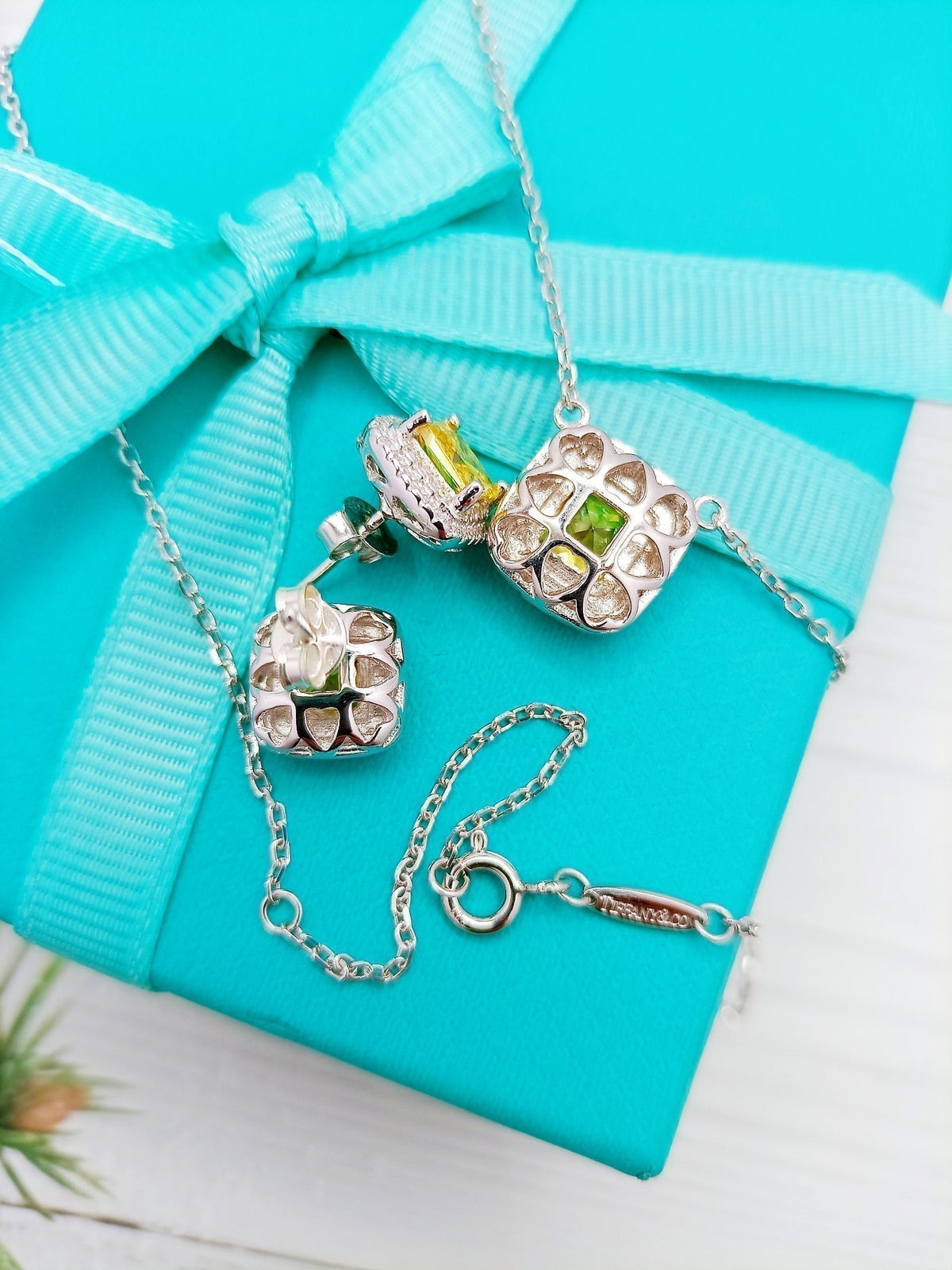 [Resenly Jewelry]SPARKLERS CITRINE GEMSTONE PENDANT NECKLACE STERLING SILVER