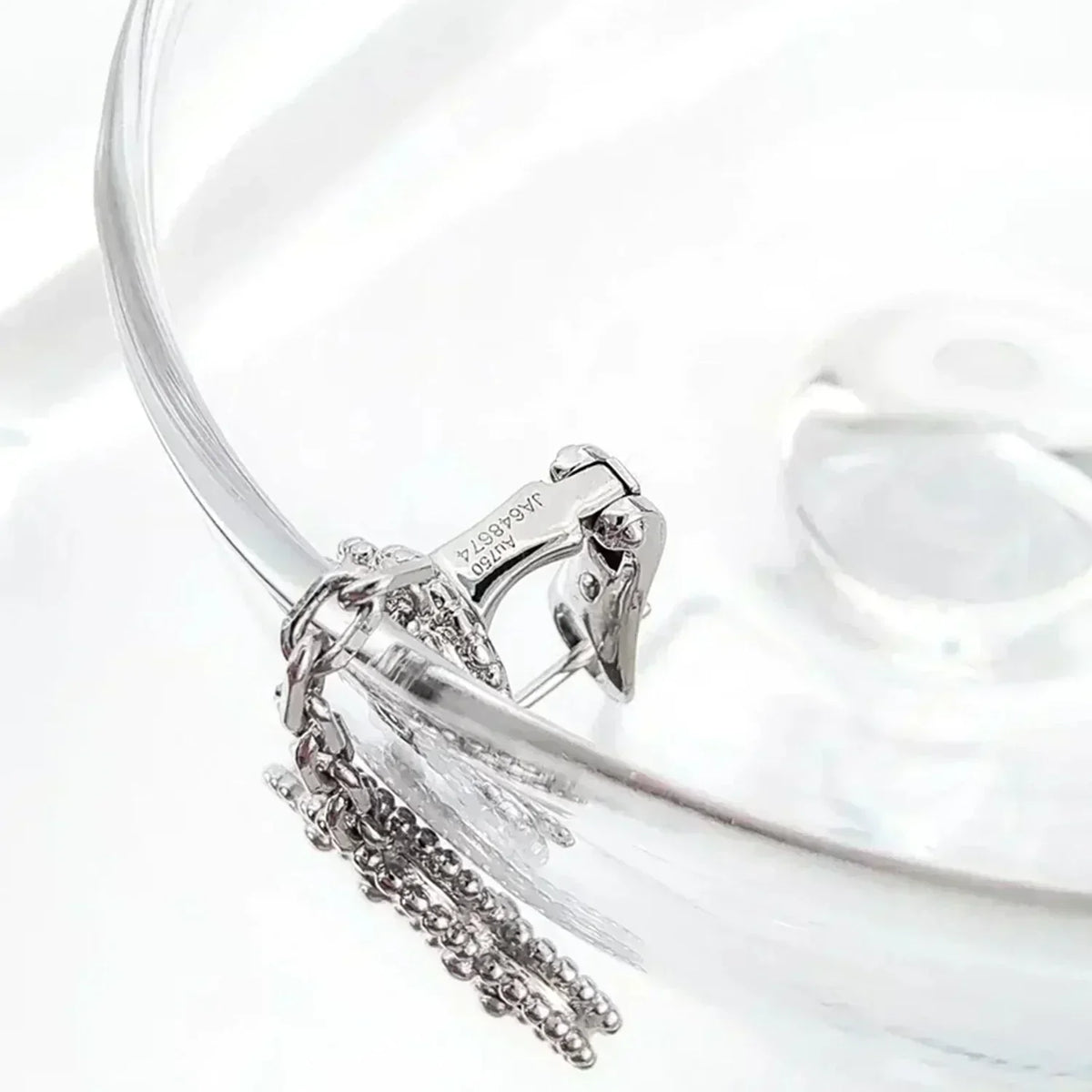 [Resenly Jewelry]CLOVER 2 MOTIFS  DIAMOND ONYX EARRINGS SILVER