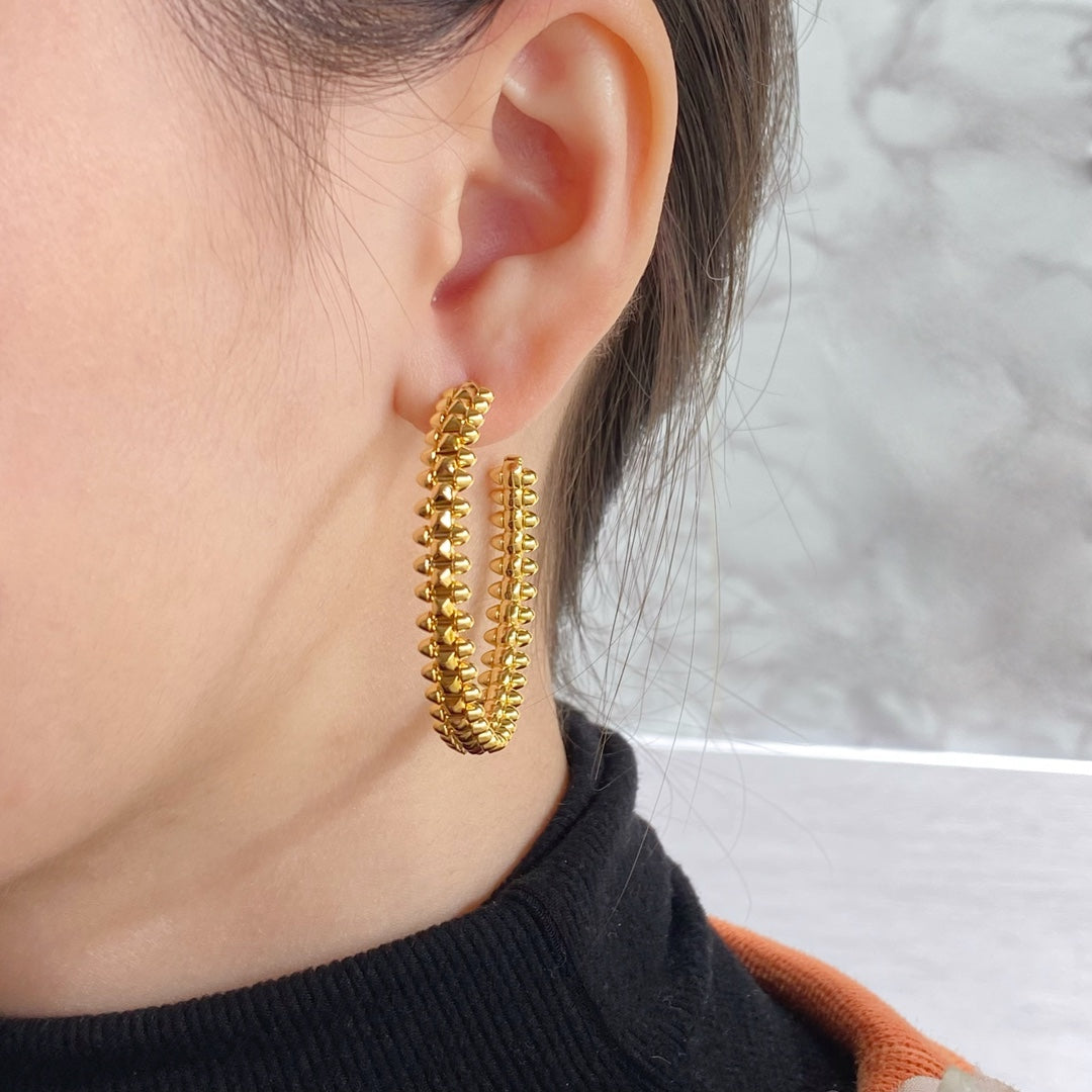 [Resenly Jewelry]CLASH HOOP LARGE EARRINGS