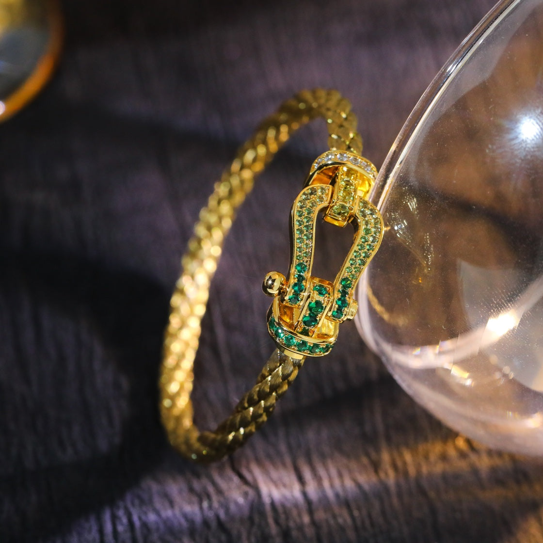 [Resenly Jewelry]FORCE 10 GOLD GREEN DIAMOND PAVED