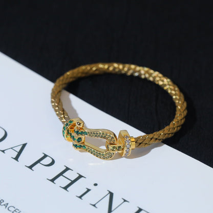 [Resenly Jewelry]FORCE 10 GOLD GREEN DIAMOND PAVED