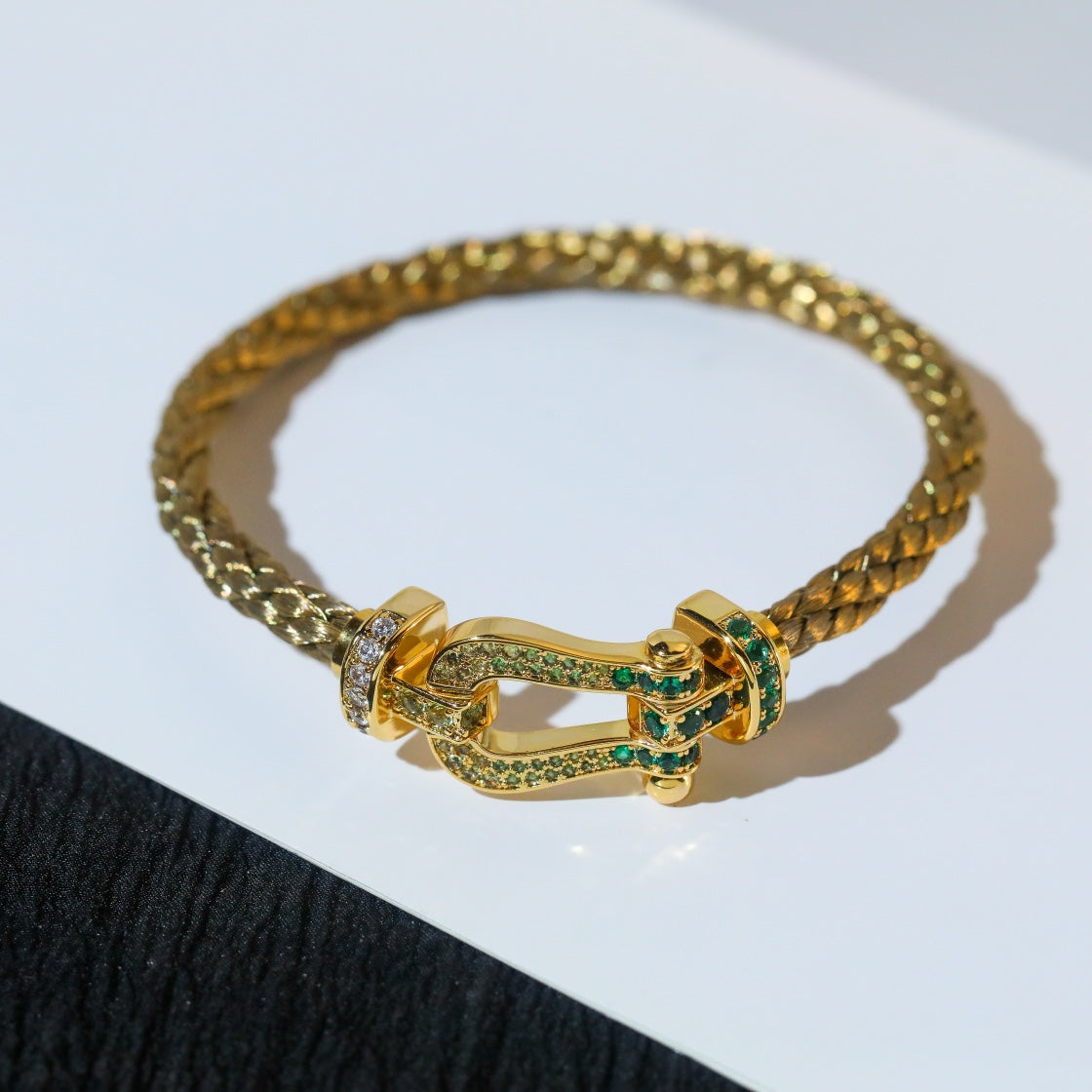 [Resenly Jewelry]FORCE 10 GOLD GREEN DIAMOND PAVED