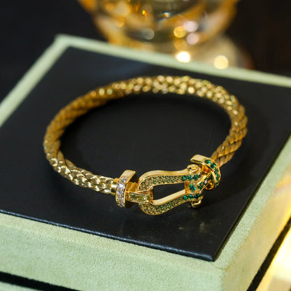 [Resenly Jewelry]FORCE 10 GOLD GREEN DIAMOND PAVED