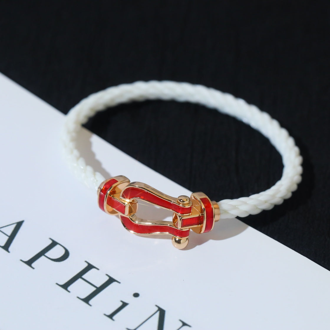 [Resenly Jewelry]FORCE 10 WHITE TEXTILE DIAMOND PAVED