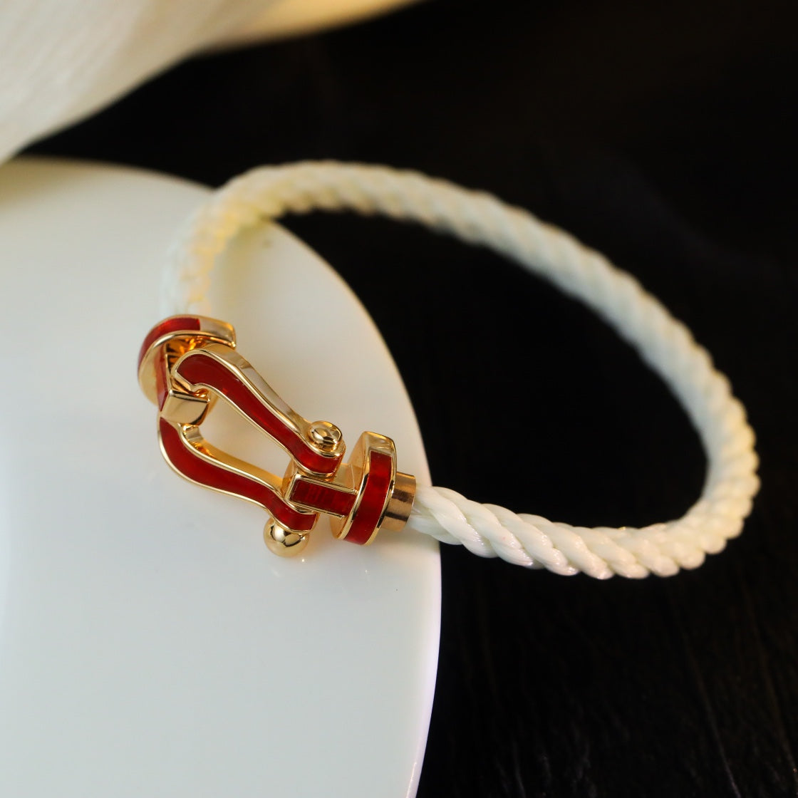 [Resenly Jewelry]FORCE 10 WHITE TEXTILE DIAMOND PAVED