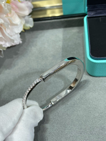 [Resenly Jewelry]LOCK BRACELET DIAMOND
