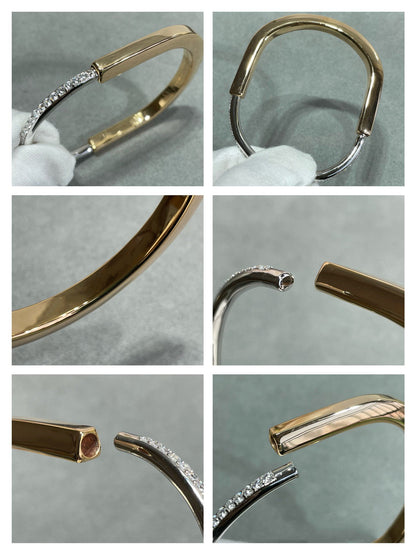 [Resenly Jewelry]LOCK BRACELET DIAMOND