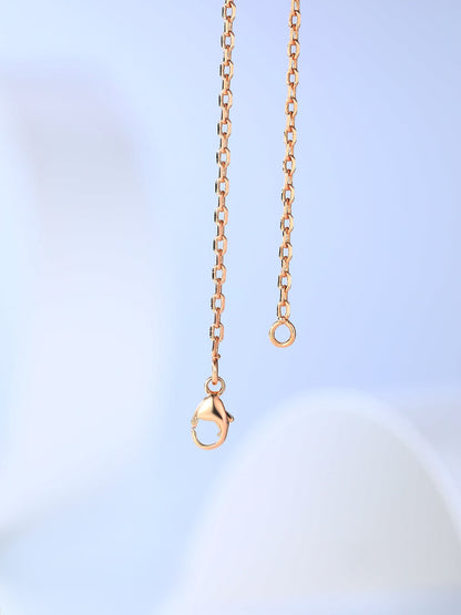 [Resenly Jewelry]H CAGE PINK GOLD NECKLACE