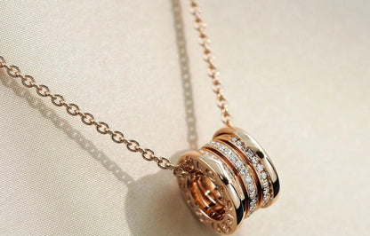 [Resenly Jewelry]ZERO 1 PINK GOLD DIAMOND NECKLACE