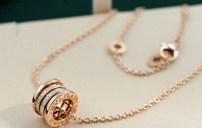 [Resenly Jewelry]ZERO 1 PINK GOLD DIAMOND NECKLACE