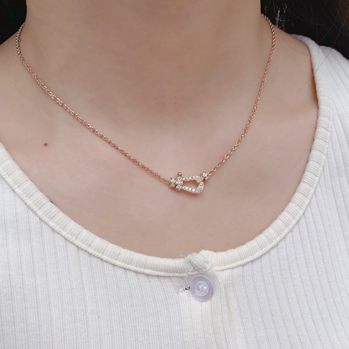 [Resenly Jewelry]FORCE 10 PINK GOLD DIAMOND NECKLACE