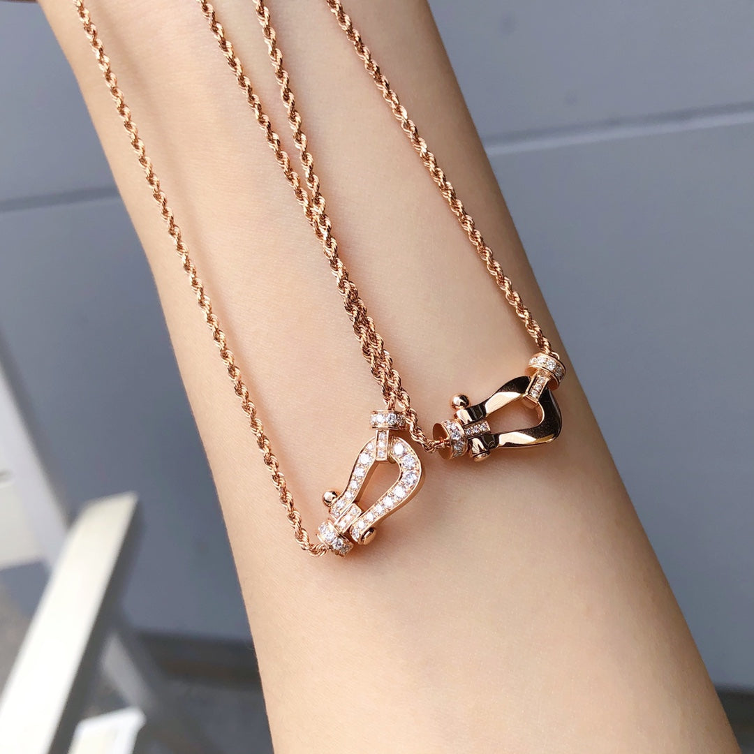 [Resenly Jewelry]FORCE 10 PINK GOLD DIAMOND NECKLACE