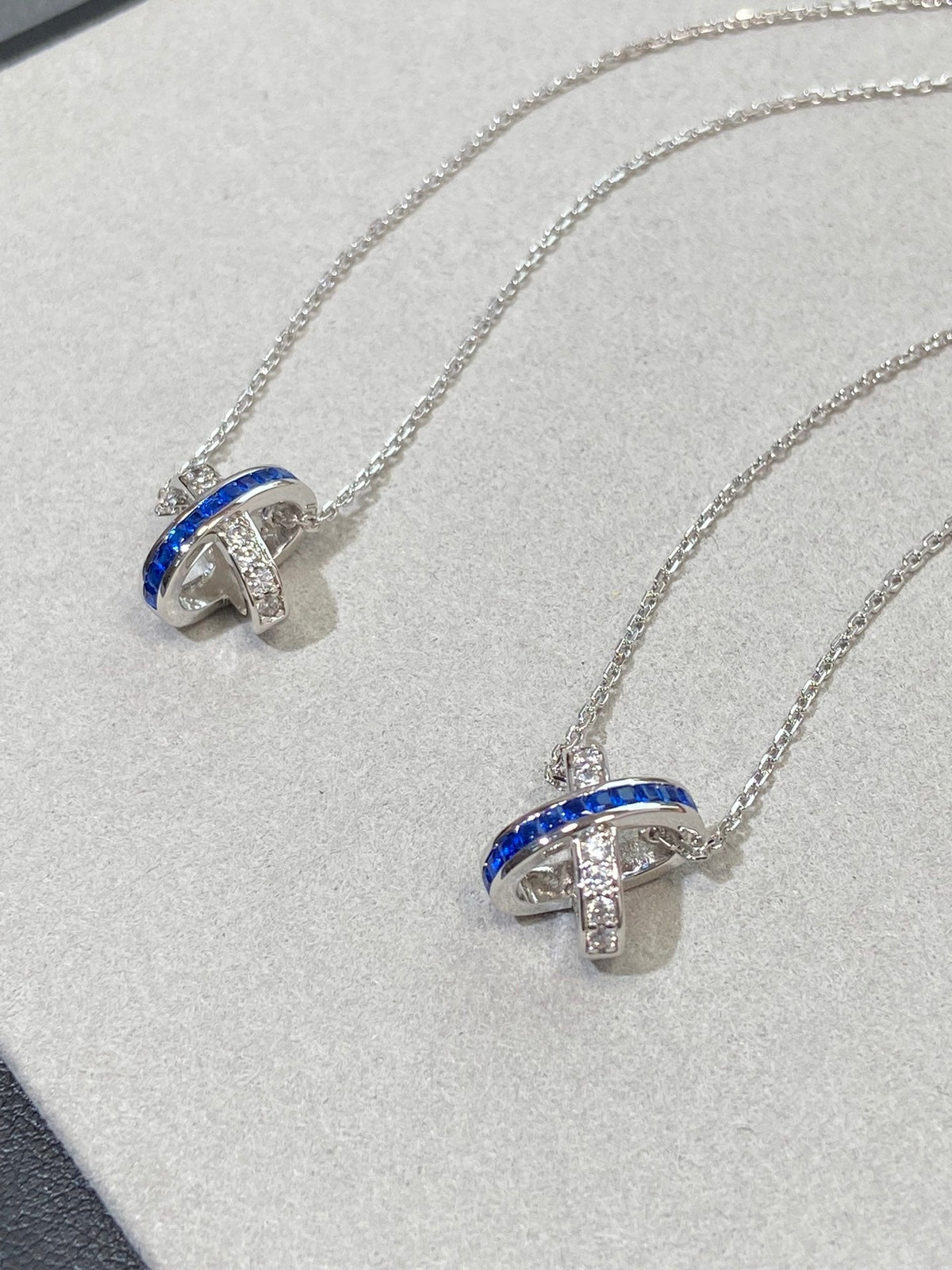 [Resenly Jewelry]LIENS DIAMOND SILVER NECKLACE