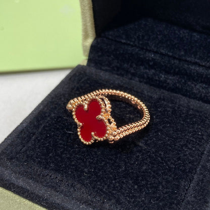 [Resenly Jewelry]CLOVER RIVERSIBLE ROSE GOLD RING