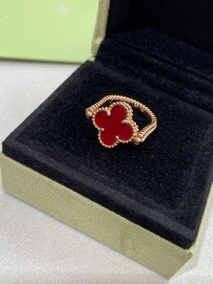 [Resenly Jewelry]CLOVER RIVERSIBLE ROSE GOLD RING
