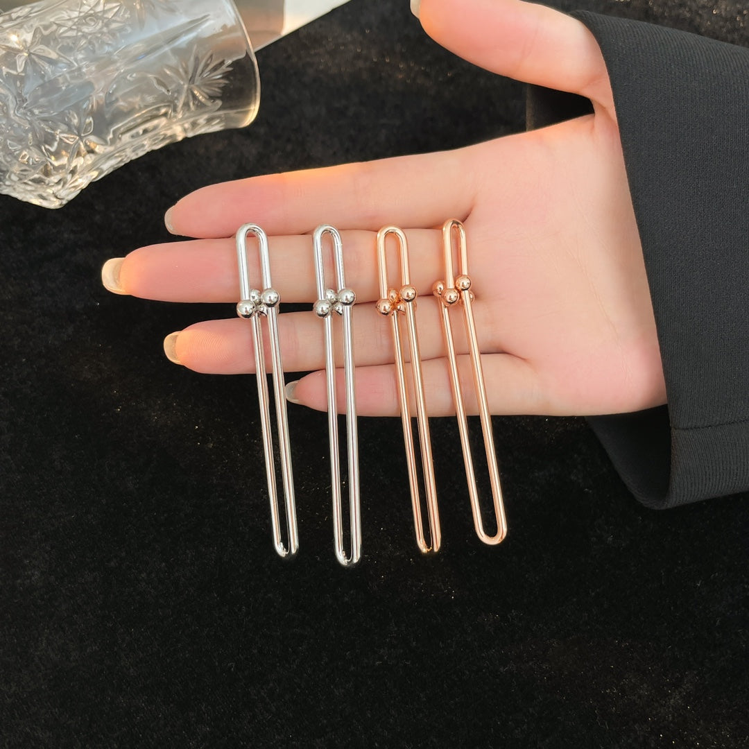 [Resenly Jewelry]ハードウェア ロング ドロップ イヤリング