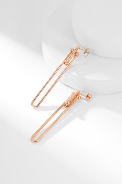 [Resenly Jewelry]ハードウェア ロング ドロップ イヤリング