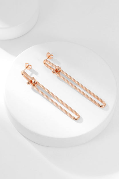 [Resenly Jewelry]ハードウェア ロング ドロップ イヤリング