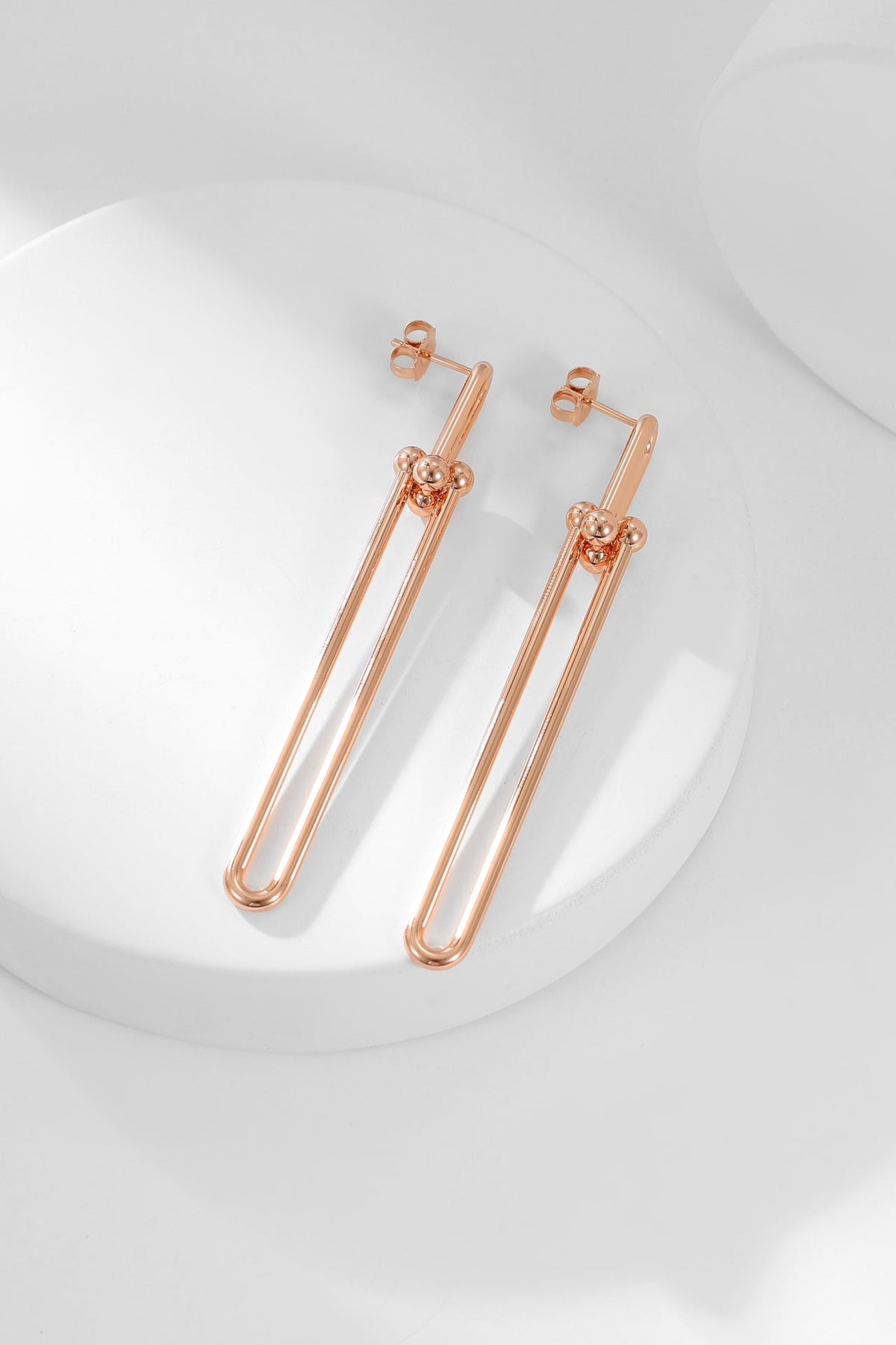 [Resenly Jewelry]ハードウェア ロング ドロップ イヤリング