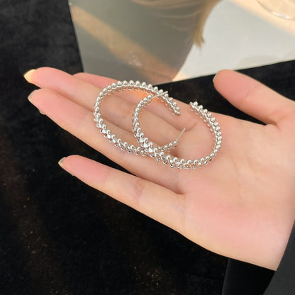 [Resenly Jewelry]CLASH HOOP LARGE EARRINGS