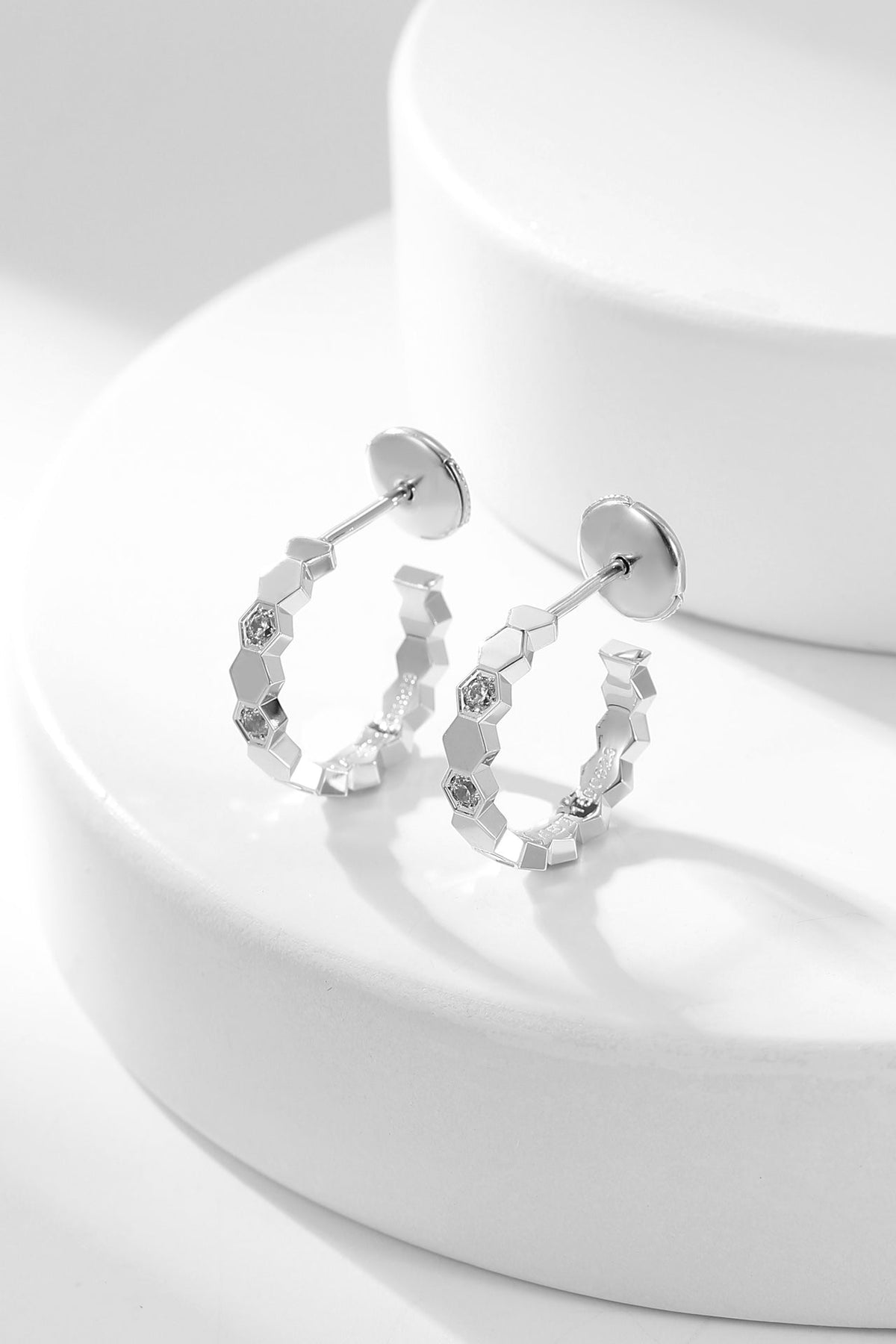 [Resenly Jewelry]BEE LOVE DIAMOND HOOP EARRINGS
