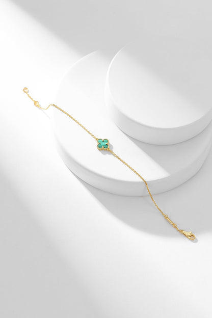{
  "Resenly Jewelry": "Resenly Jewelry",
  "CLOVER BRACELET MALACHITE 1 MOTIF": "クローバーブレスレット マラカイト 1モチーフ"
}
