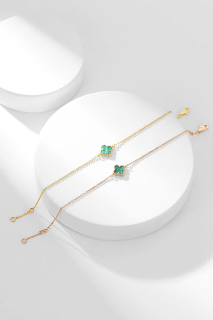 {
  "Resenly Jewelry": "Resenly Jewelry",
  "CLOVER BRACELET MALACHITE 1 MOTIF": "クローバーブレスレット マラカイト 1モチーフ"
}