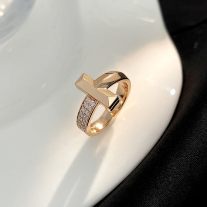 [Resenly Jewelry]T WIDE DIAMOND RING