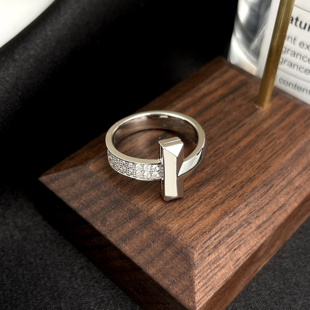 [Resenly Jewelry]T WIDE DIAMOND RING