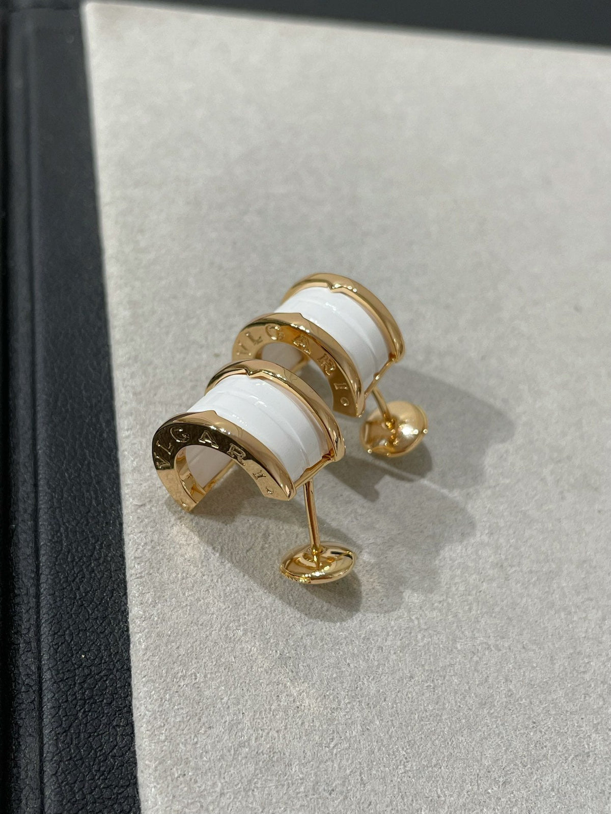 [Resenly Jewelry]ZERO 1 PINK GOLD CERAMIC EARRINGS