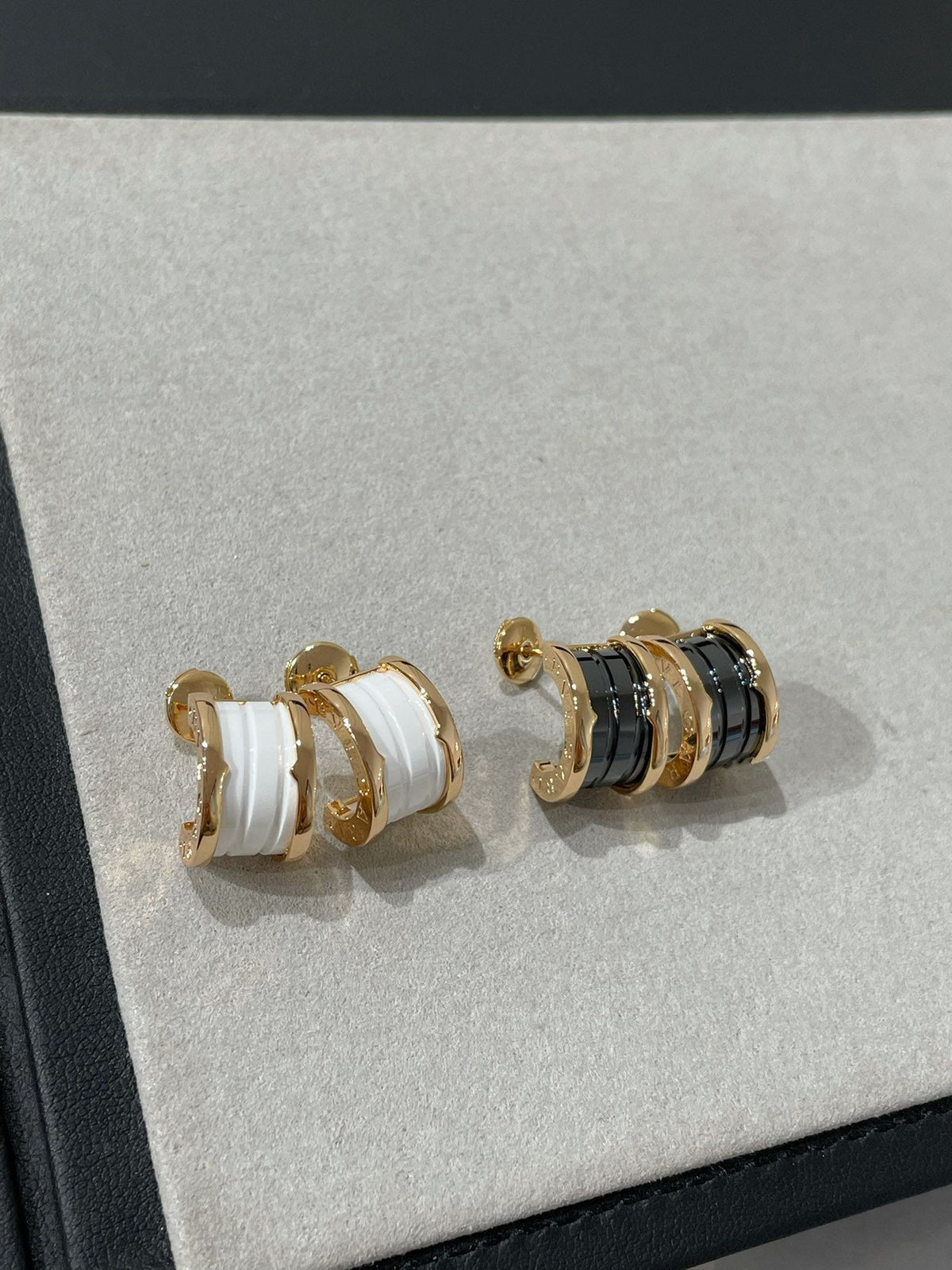 [Resenly Jewelry]ZERO 1 PINK GOLD CERAMIC EARRINGS