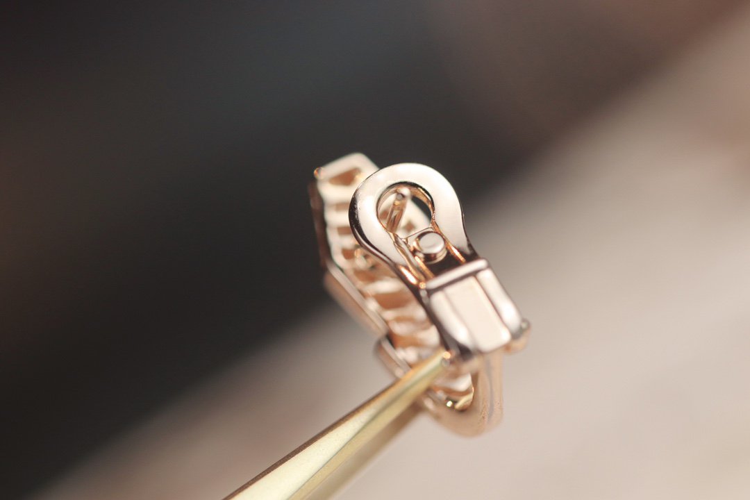 [Resenly Jewelry]SERPENT PINK GOLD DIAMOND EARRINGS
