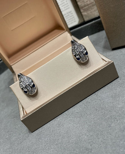 [Resenly Jewelry]サーペント ダイヤモンド スタッドピアス