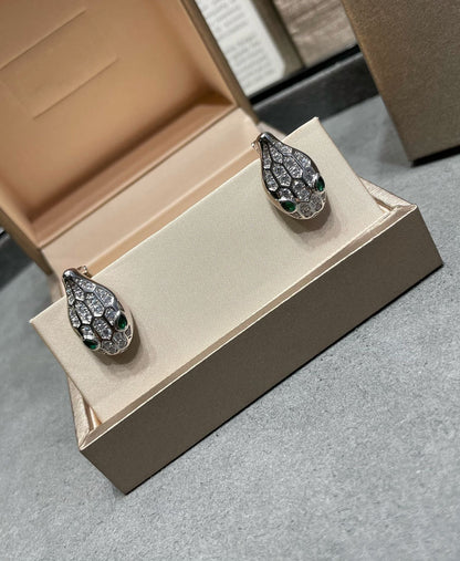 [Resenly Jewelry]サーペント ダイヤモンド スタッドピアス