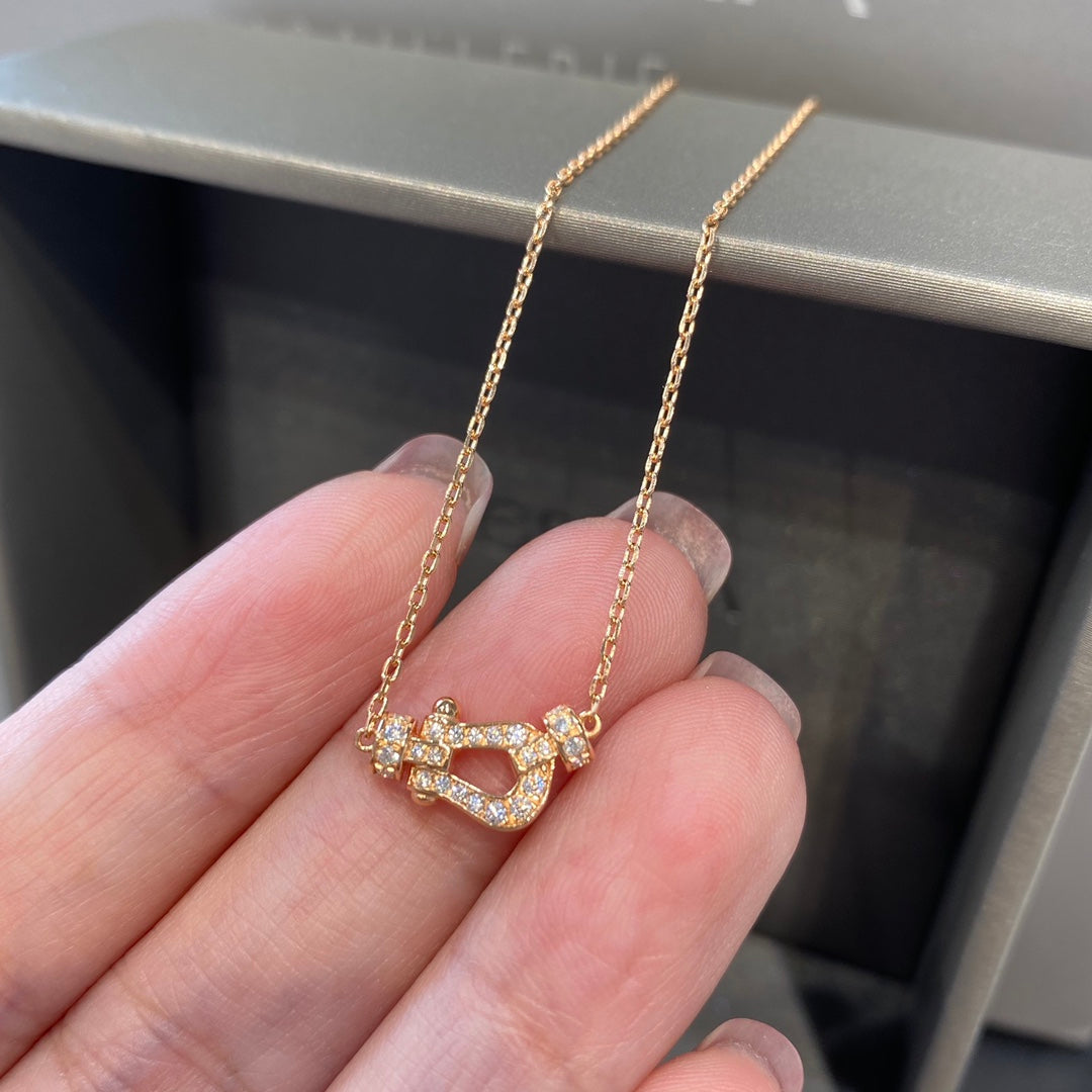 [Resenly Jewelry]FORCE 10 DIAMOND PINK GOLD NECKLACE MINI MODEL