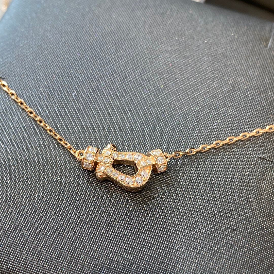 [Resenly Jewelry]FORCE 10 DIAMOND PINK GOLD NECKLACE MINI MODEL