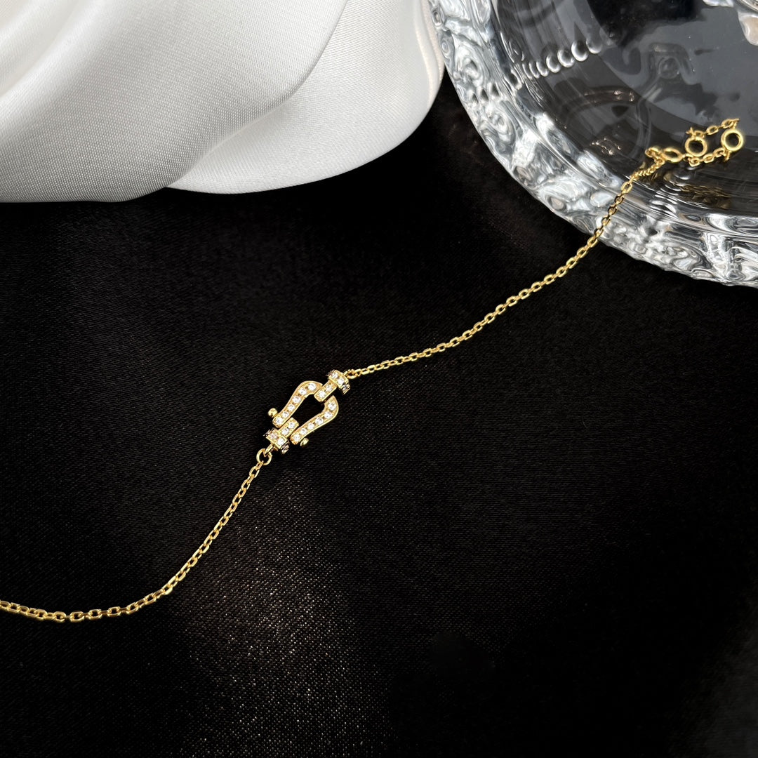 [Resenly Jewelry]FORCE 10 FULL DIAMOND BUCKLE CHAIN LINK MINI MODEL