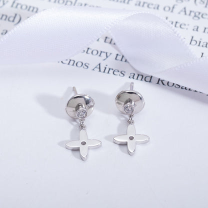 [Resenly Jewelry]VIDYLLE SILVER DIAMOND MINI DROP EARRINGS