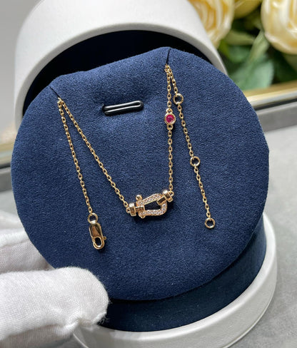 [Resenly Jewelry]FORCE 10 DIAMOND PINK GOLD NECKLACE