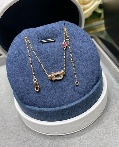 [Resenly Jewelry]FORCE 10 DIAMOND PINK GOLD NECKLACE