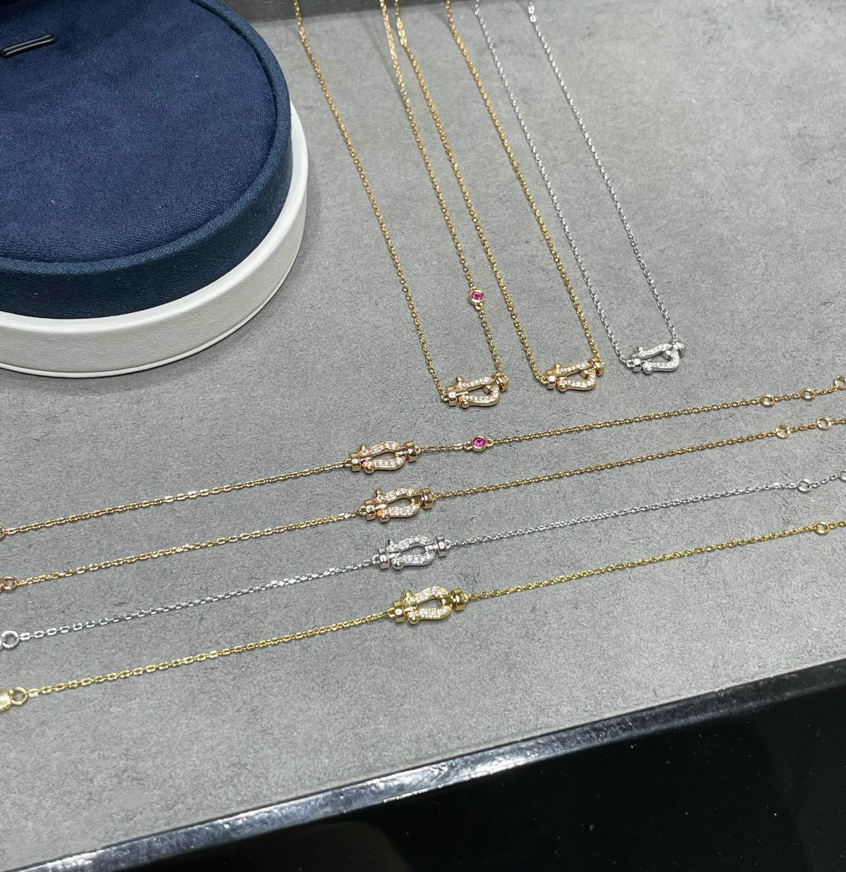 [Resenly Jewelry]FORCE 10 DIAMOND PINK GOLD NECKLACE